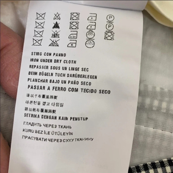 NWOT Prada Check Print Gabardine Wool Trouser Black and White Designer Women 10 - Picture 12 of 15